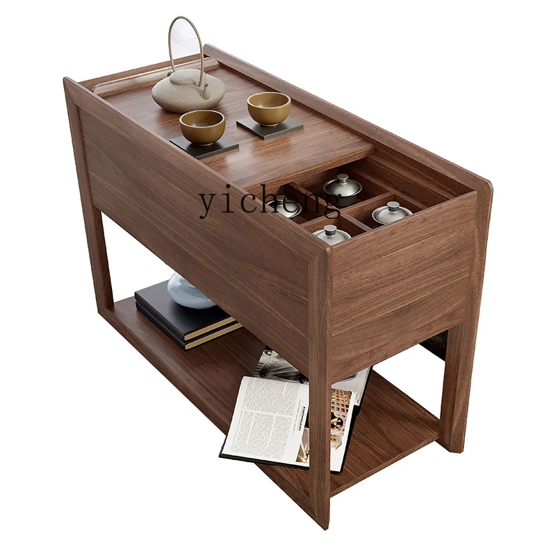 

XL Solid Wood Sofa Side Table Long Narrow Gap Armrest Cabinet Small Tea Table Corner Table Side Table