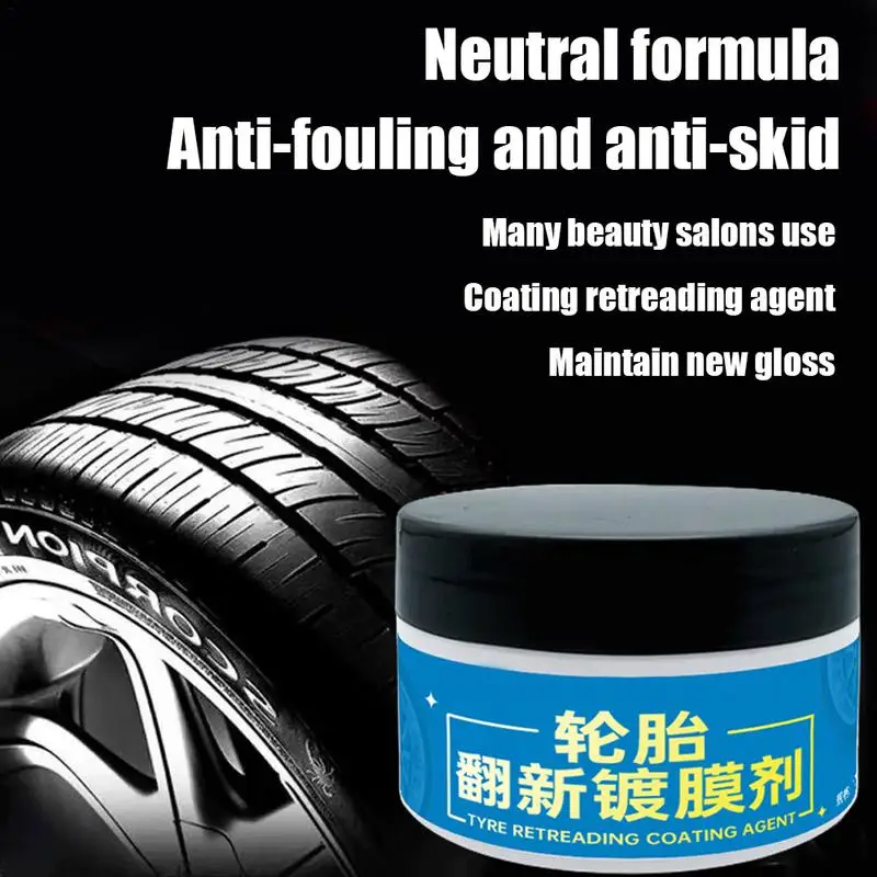 Tire Wax Car Tire Shine For High Gloss Shine Car Tire Refurbishment Brightener Coating Wax 100g Tire Restorer For Tire Renewal