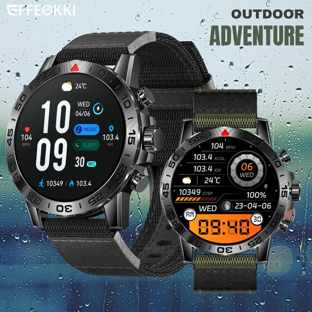 

New Smartwatch 2024 Outdoor Military 1.39 Inch Sports Bt Call Blood Pressure Rugged And Durable Military Smart Watch Ip67