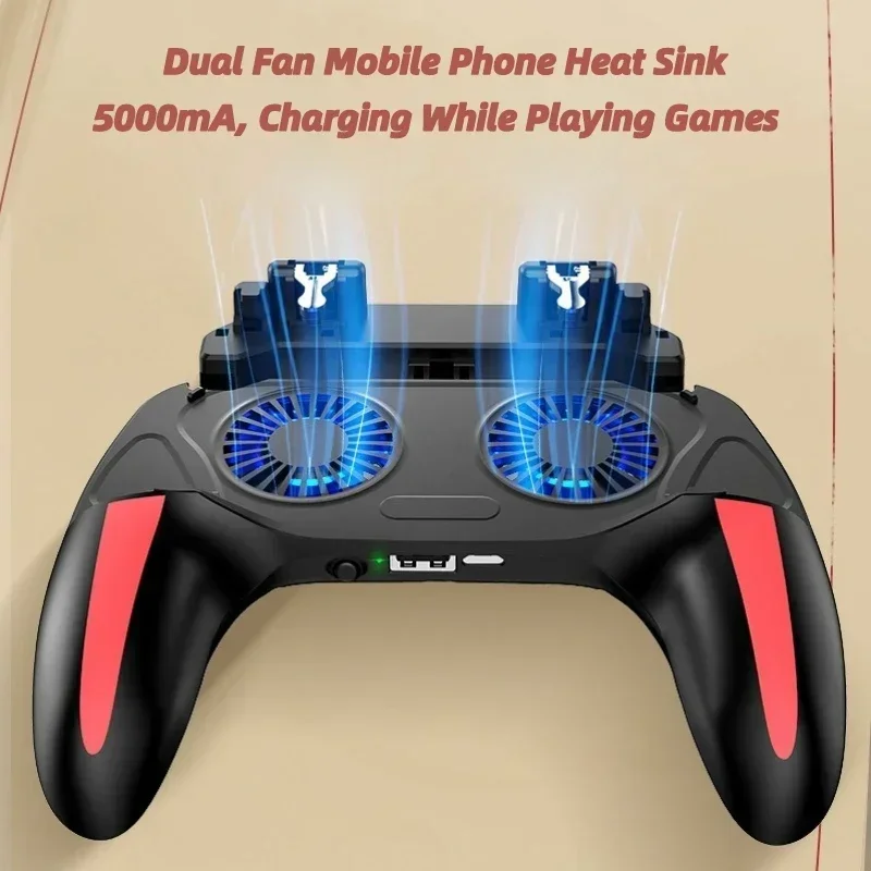 

H10 Gaming Accessories Handheld Grip Game Controller Joystick Gamepad for Pubg Trigger Dual Cooling Fan Game Cooler For Phone