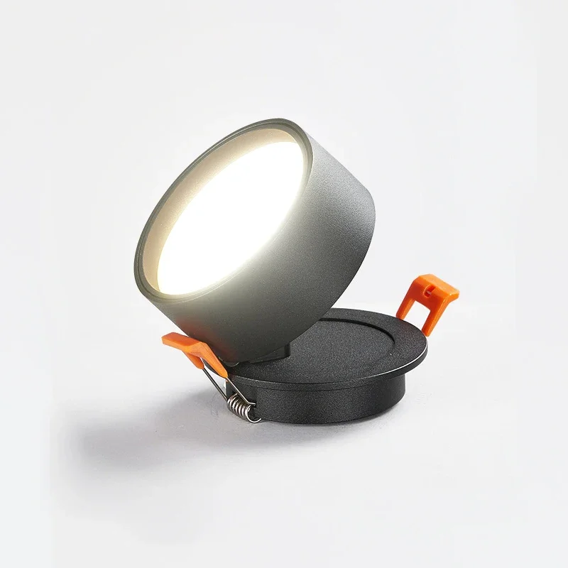 355 Degree Rotating Dimmable COB Spot Light Ceiling Lamp AC85-265V 7W 10W 12W AC85V-285V Recessed Foldable LED Downlight