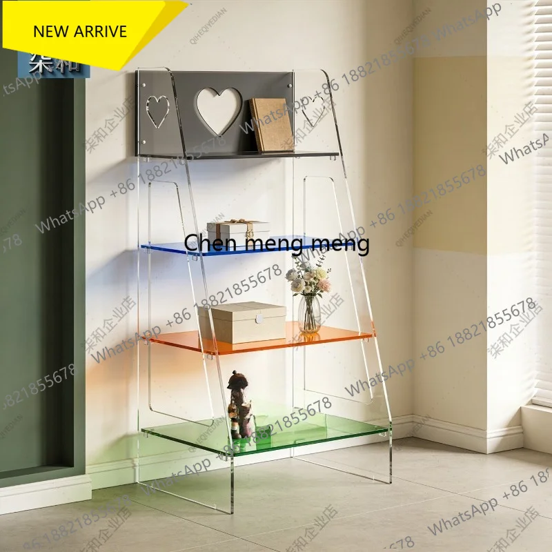 

G153 Simple modern storage decorative cabinet partition rack floor creative acrylic magazine bookshelf