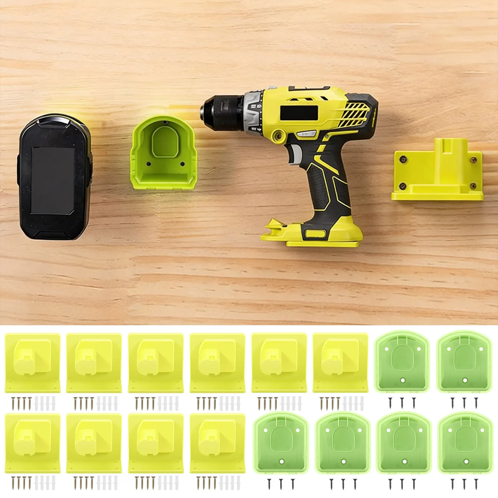 

Настенный держатель для аккумуляторов и инструментов Ryobi 18V, полка-органайзер для хранения дрелей и электроинструментов RYOBI P103 P107 P108