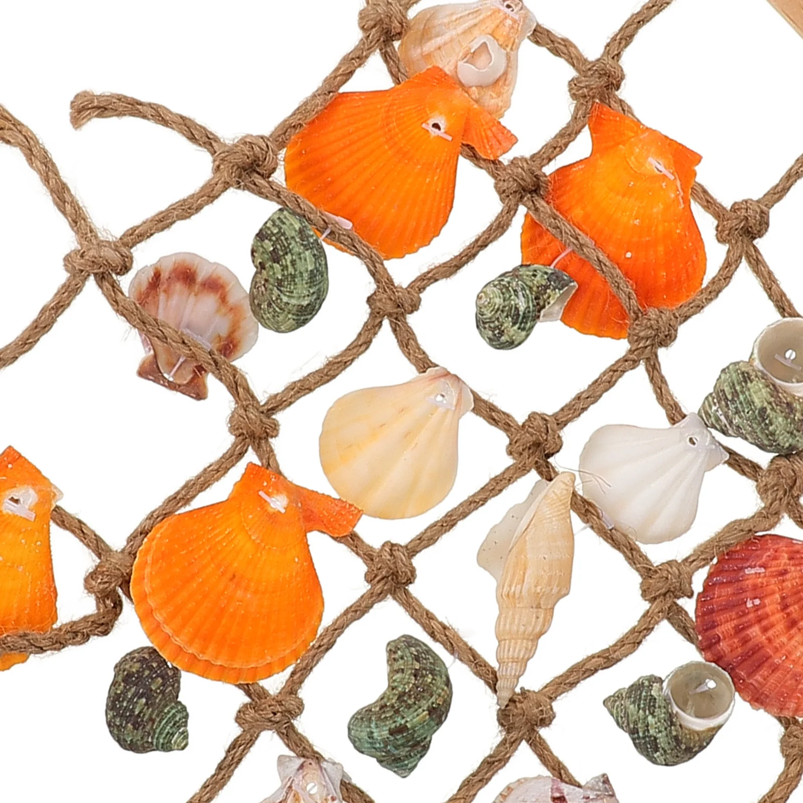 

Large Seashell Ornament Macrame Hanging Wall Decor Shell Garland Beach Theme Coastal Ocean Decoration Garden Outdoor Patio Fence