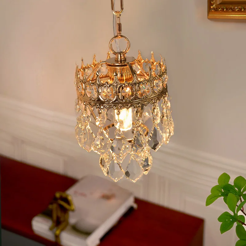 

Crystal chandelier French entrance lamp European aisle lamp New bar restaurant chandelier Bedroom lamp