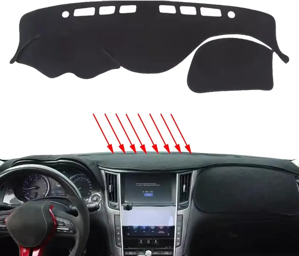 

1PCS Car Dashboard Cover Mat for Infiniti Q50 V37 2014-2024 Q60 2017-2024 Instrument Sun Shade Anti-UV Pad Car Accessories LHD