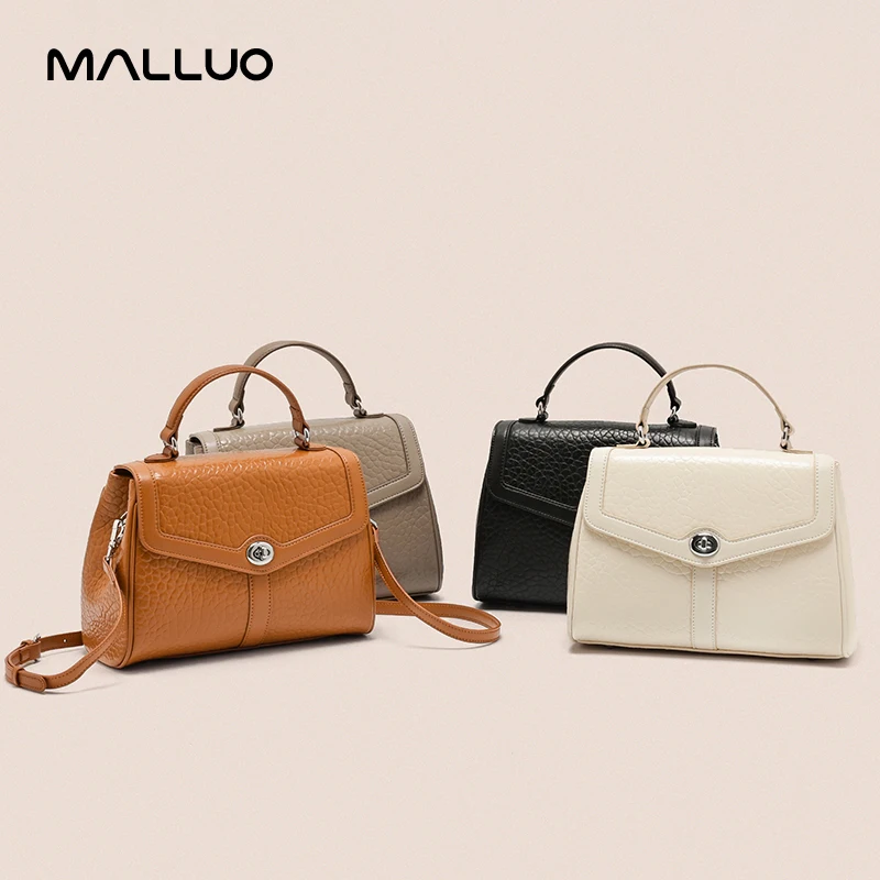 

Women's Natural Cow Real Leather Retro Shoulder Bags Ladies Soft Cowhide Crossbody Bag Female Design Luxury Commuting Handbag