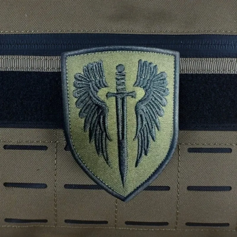 Patch brodé Archange Michel, badge moral tactique auto-agrippant, autocollant décoratif pour sac à dos, patchs pour vêtements