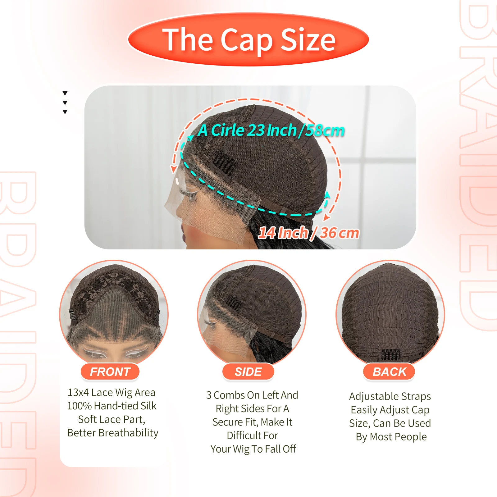 26 polegada natural ondulado perucas de cabelo com tranças cornrow sintético encaracolado peruca de cabelo brasileiro laço frontal onda de água perucas para mulher