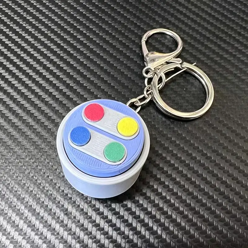 2 Grid Fidget Clicker Keychain Mini  Bubble Sensory Toy Cute Game Console Stress Relief For Kids Adults Pocket Desk G Toy