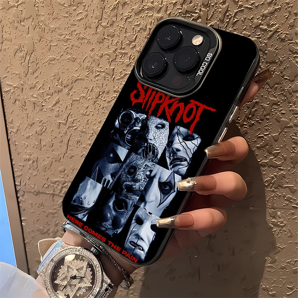 Band S-SlipknotS The End So Far Laser Phone Case for iPhone 12 11 13 14 15 16 Max Pro Plus IMD Shockproof Silicone Coque