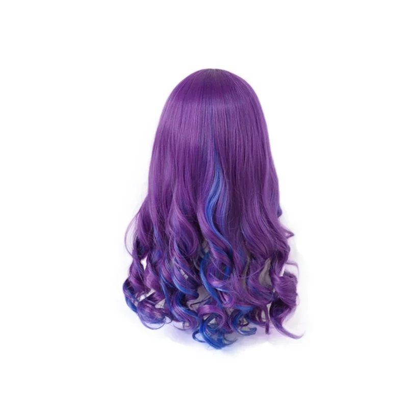 Mal Cosplay Wig Costume Descendants 3 Heat Resistant Synthetic Hair Girl Women Wave Curly Wigs