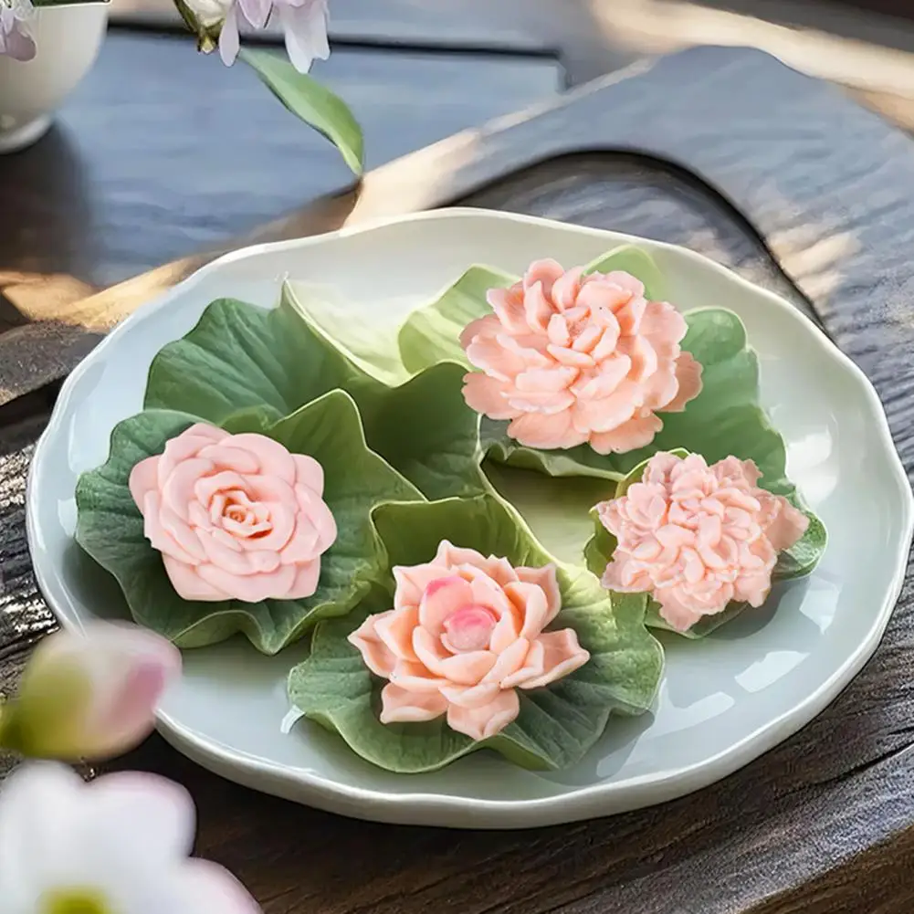 Flower Silicone Molds Flower Candle Molds Rose Peony Fondant Mold for Jelly Chocolate Mousse Cake Decorating 3D Candle Soap Flor