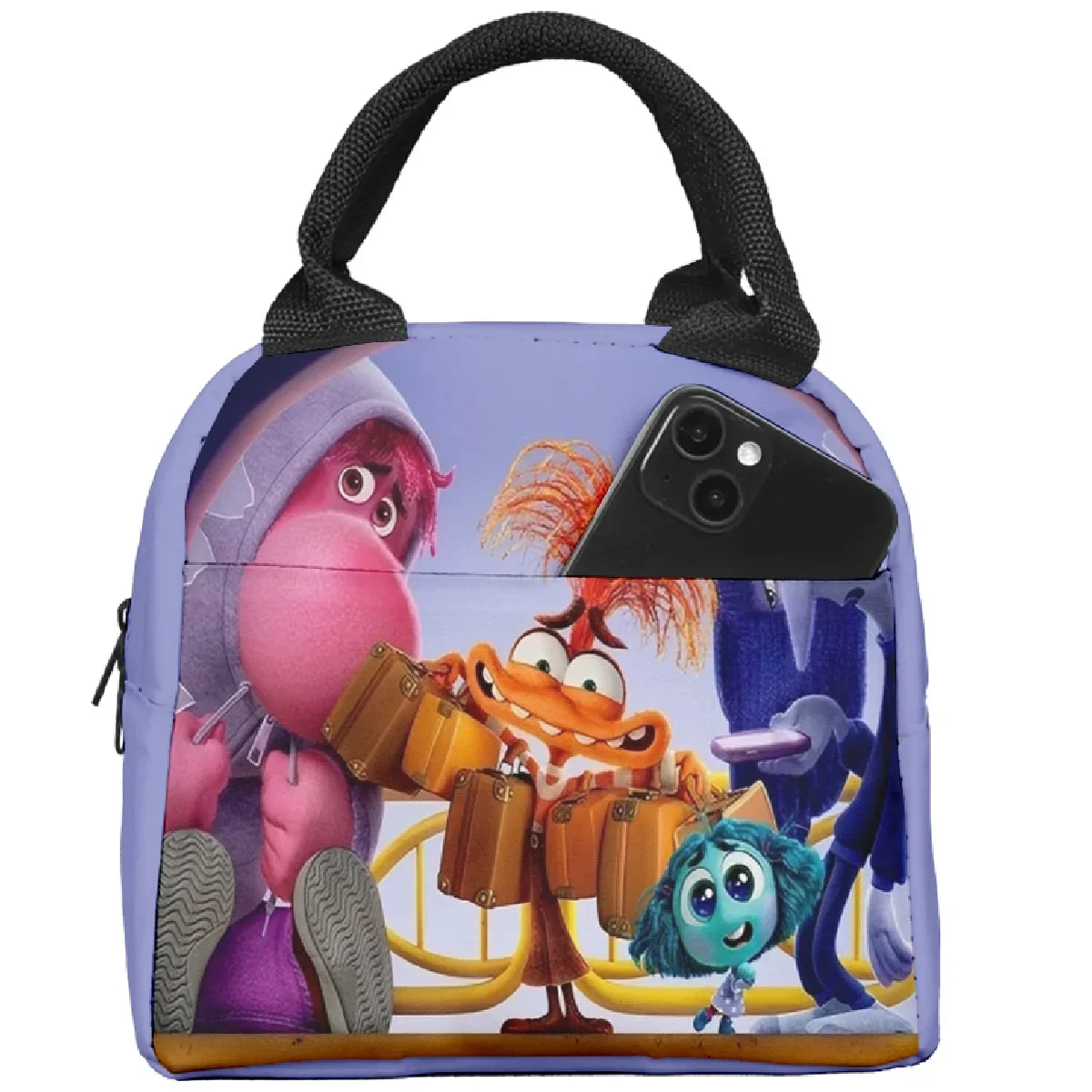 Disney Inside Out 2 Cartoon Lunch Bags Anime Printed Lunch Tote Children Cute Food Insulation Bags Fashion Picnic Bags Gifts