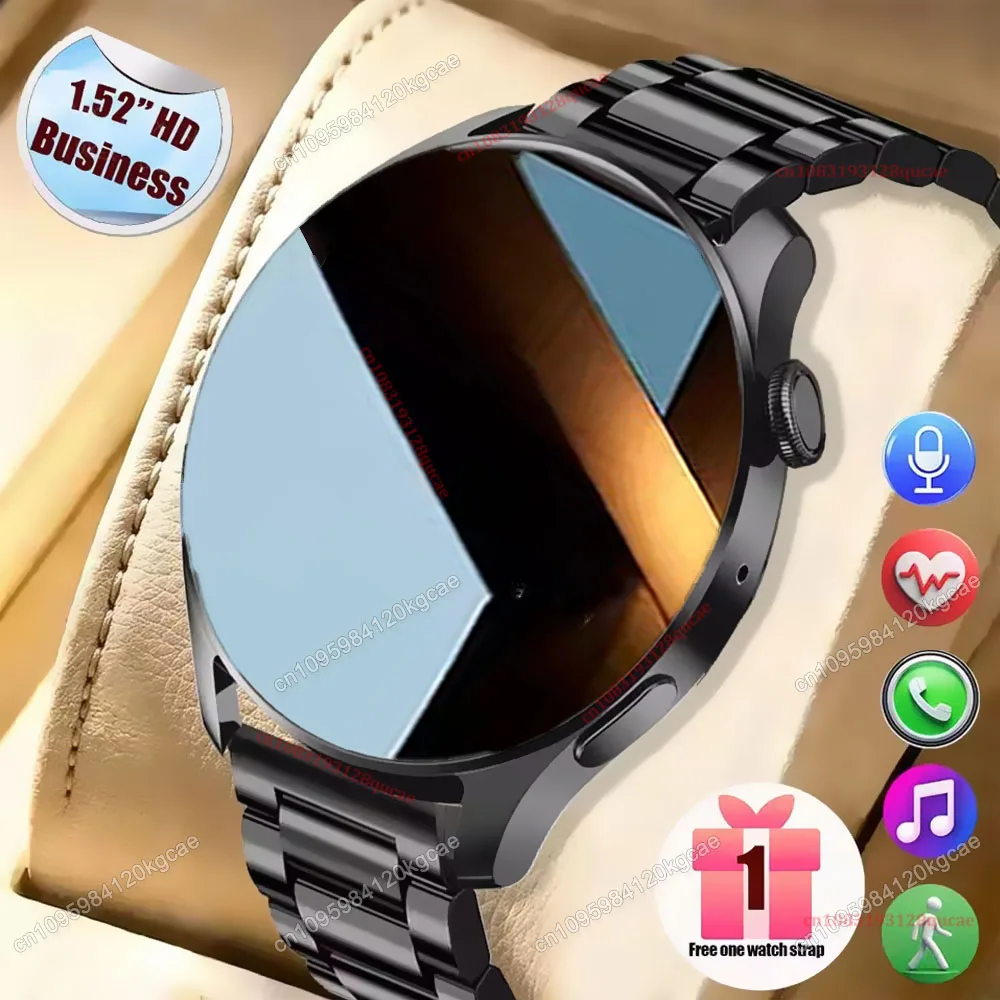 2026 Neue Herren-Smartwatch 1,52'' HD-Display Gesundheitsüberwachung Bluetooth-Anrufe Sprachassistent Sport-Smartwatch für Android iOS