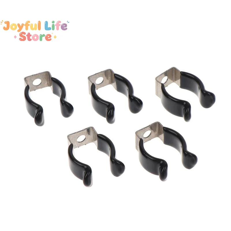 Hot Sale 5/10Pcs U Clips Holder Bracket T5 - T10 Type Black Plastic Dipped Clamps Lamp Support Lampholder For Pipe Clamps