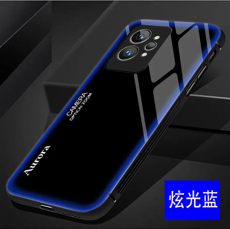 Per OPPO Realme GT Neo 3T custodia rigida in vetro temperato sfumato Cover posteriore protettiva per OPPO Realme GT Neo3T custodia per telefono