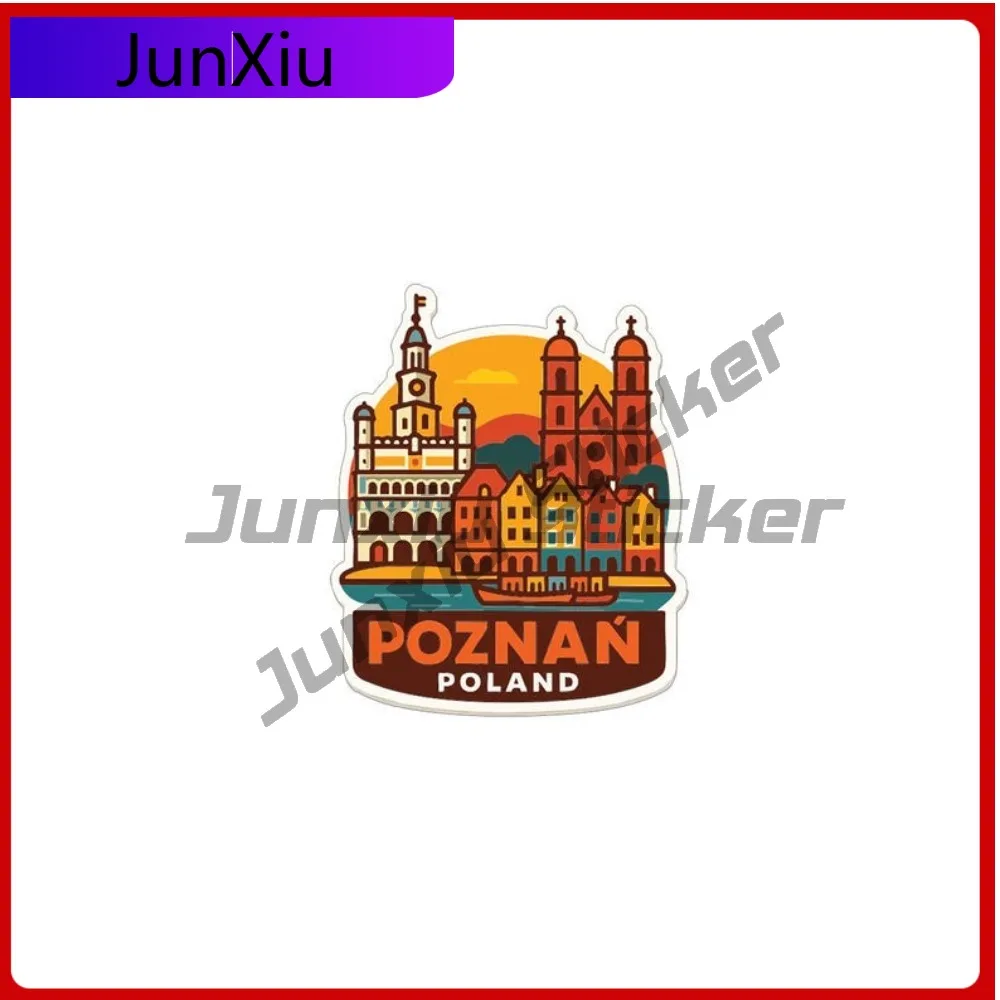 

Pozna Poland City Vinyl Decal Car Bicycle Skateboard Suitcase Scratch-proof Exterior Sticker Suv Car Decals For Wall Stickers