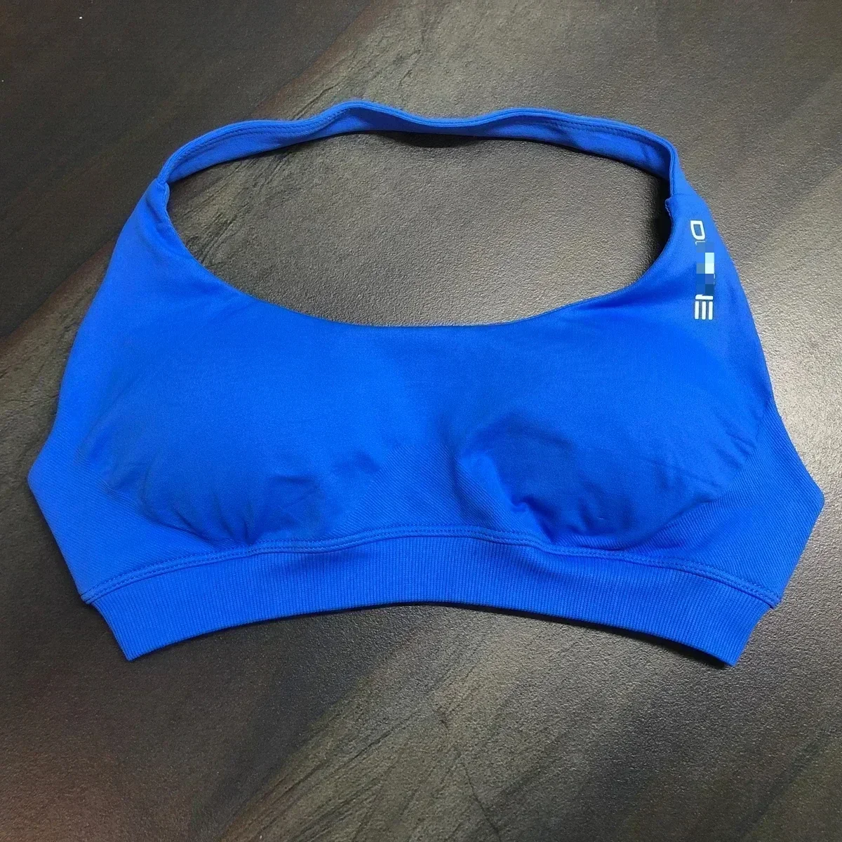 Impact Sports Bra With Logo Women Seamless Halter Bra Open Back Yoga Top Bras Medium Support Gym Crop Top Padded Sportswear