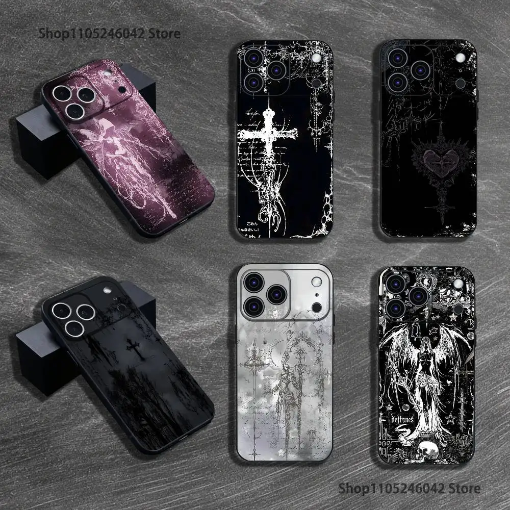 

Gothic coquette cybersigilism Phone Case For iPhone 17,16,15,14,13,12,11,Pro,XS,Max,XR,Plus Black Shockproof Soft Cover