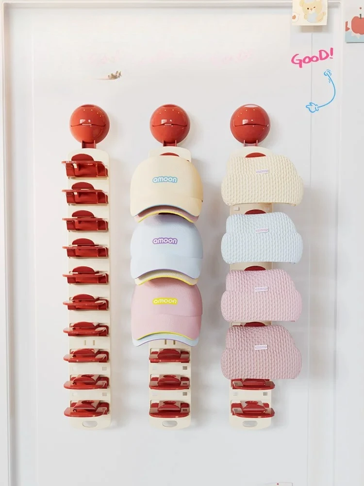 

Hat storage artifact No punching Wall-mounted scarf Hat rack Behind door Bag hook rack
