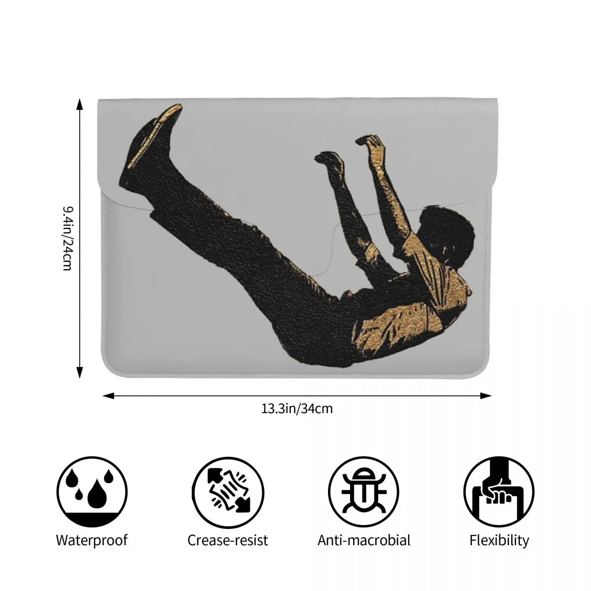 Imagine Dragons PU Leather Horizontal Laptop Sleeve Shockproof Soft Lining Notebook Case 13 Inch