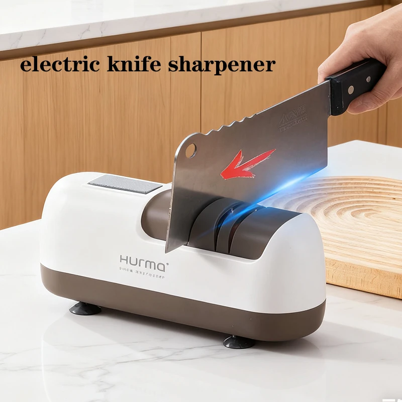 4-Stage Electric Knife Sharpener Professional Kitchen Knife & Scissors Sharpener Essential Kitchen Gadgets Accessories