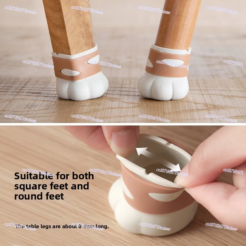Cute Cat Paw Chair Foot Pad Silent Non-slip Table and Chair Leg Pad Silicone Stool Leg Protective Cover