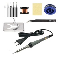 7-Piece Set of Adjustable Temperature Electric Soldering Iron 220V 60W Electric Soldering Iron Set Welding Solder Repair Tools