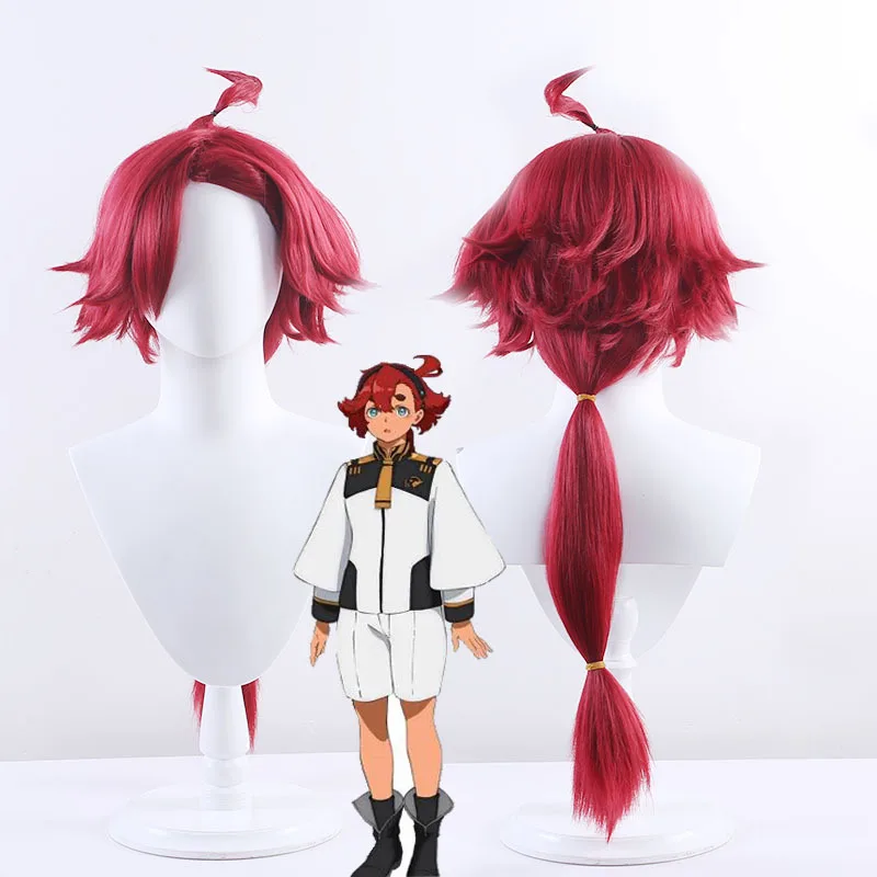 Suletta Mercury Wig Mobile Suit Gundam: the Witch from Mercury Cosplay Wig Long 70cm Red Wigs Heat Resistant Hair Halloween Wig