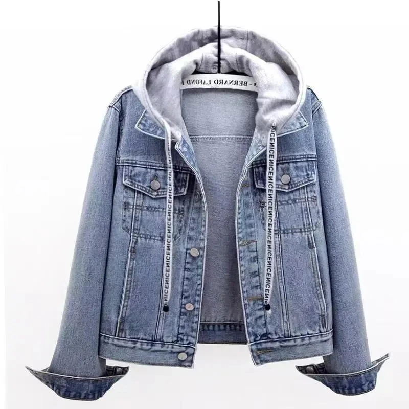 2025 primavera outono nova jaqueta jeans vintage casaco curto feminino fino cowboy jaquetas casuais única linha de manga comprida topos