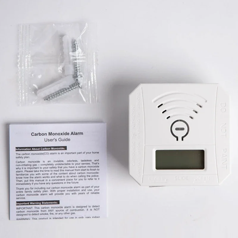 ABS Alarm Carbon Monoxide Alarm Essential CO Alarm Carbon Monoxide Detection Lightweight Alarm for Kitchen & Garage