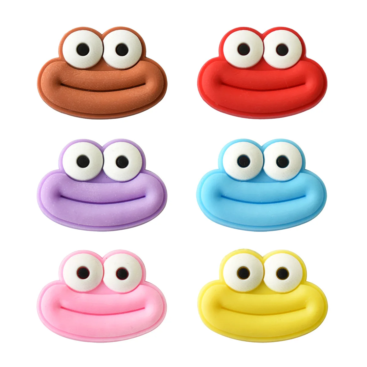 Adorable Funny Big Mouth Graphic Clog Decor Charms Cute Cartoon Face Wear-resistant PVC Removable DIY Daily Shoe Ornaments