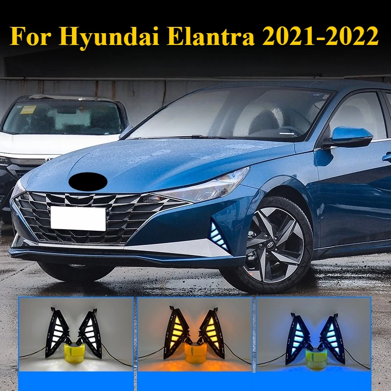 

Для Hyundai Elantra 2021-2022: OEM Fit LED DRL Противотуманные фары — водонепроницаемые с последовательными указателями поворота, комплектом Plug & Play (комплект) ​