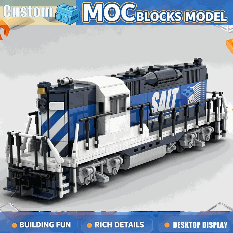 1410PCS Diesel Locomotive Train Building Blocks Model Railway Engine DIY Puzzle Assembly Creative Educational Collection Gifts