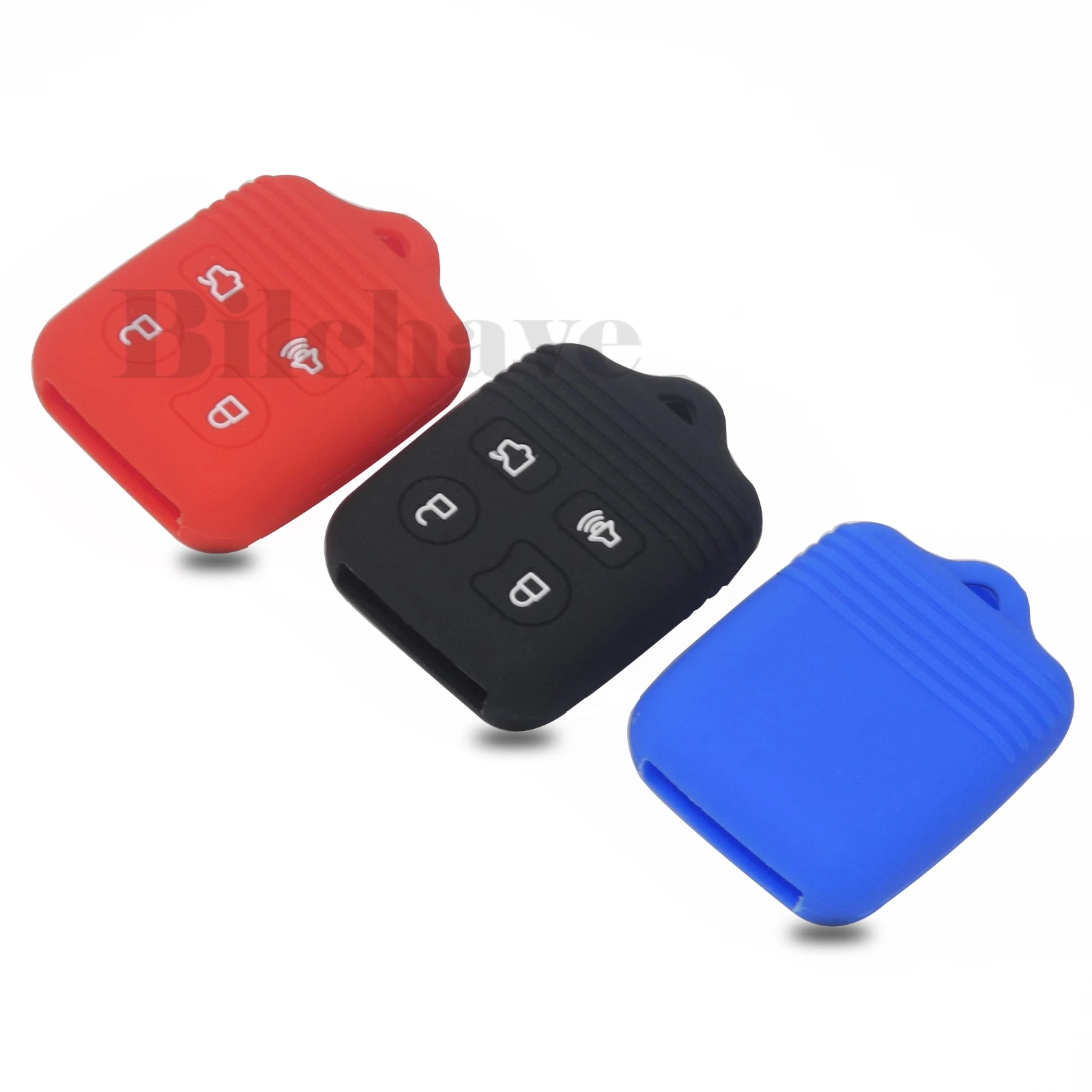 jingyuqin 10pcs For Ford Focus Freestye F150 F250 E150 Ranger Explorer Econoline Lincoln Mercury FOB Car Key Silicone Cover Case