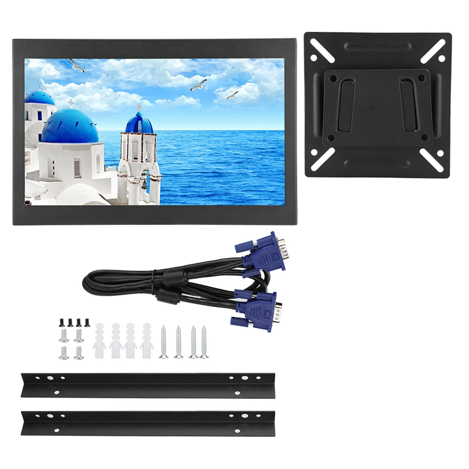

High Stability Clear Image 13.3 Inch Full HD 16:9 Display Widescreen All Metal Embedded Industrial Monitor Full Interface Input