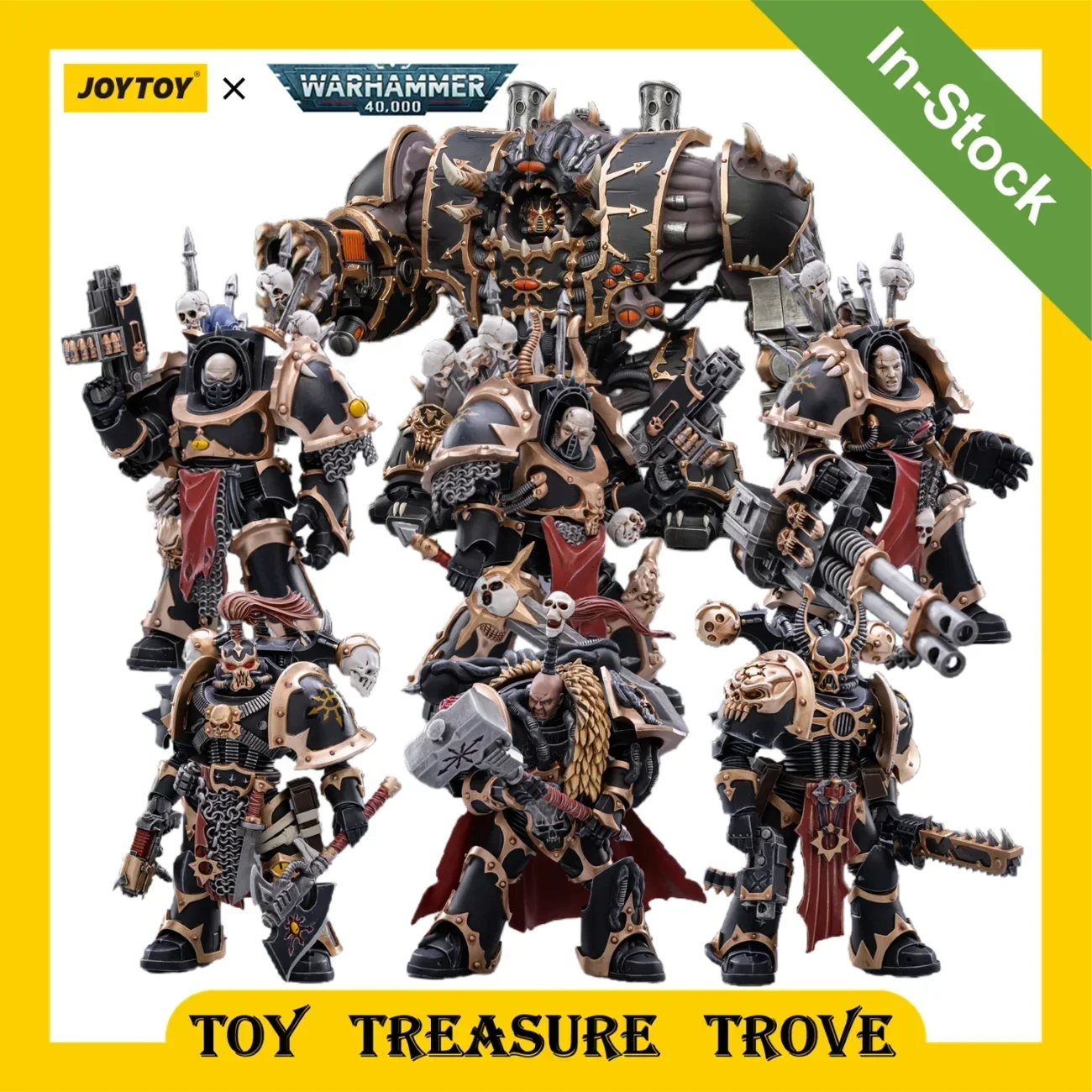 

[IN STOCK] JOYTOY Warhammer 40k 1/18 Action Figures Chaos Space Marines Black Legion Helbrute Khalos Talas Gnarl Anime Figure