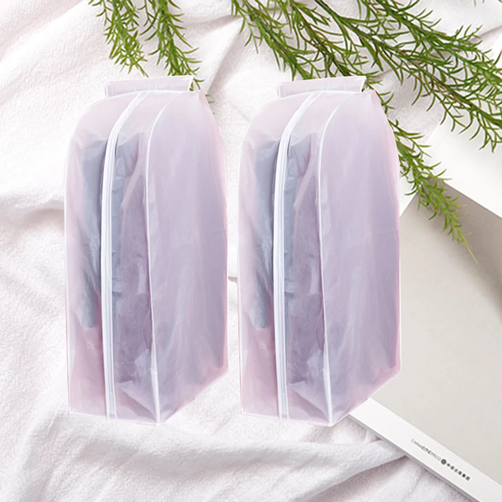 

2 Pcs Premium Peva 3D Dustproof Cover Transparent Wardrobe Storage Bag For Clothes And Jackets Protection