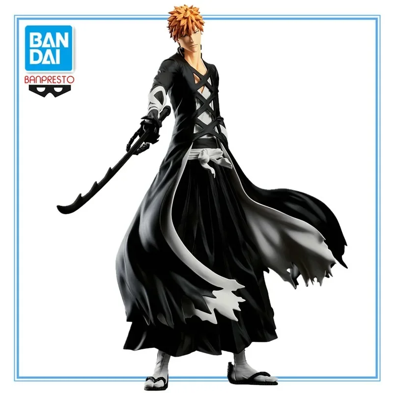 In Stock Original BANDAI Banpresto Bleach Maximatic 25cm Kurosaki Ichigo PVC Statue Collection Model Toys for Children Gifts