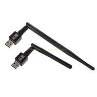 K43B Mini USB 2.0 Wifi Adapter 150Mbps 2dB 5dB Antenna Lan Card PC Wi-fi Receiver