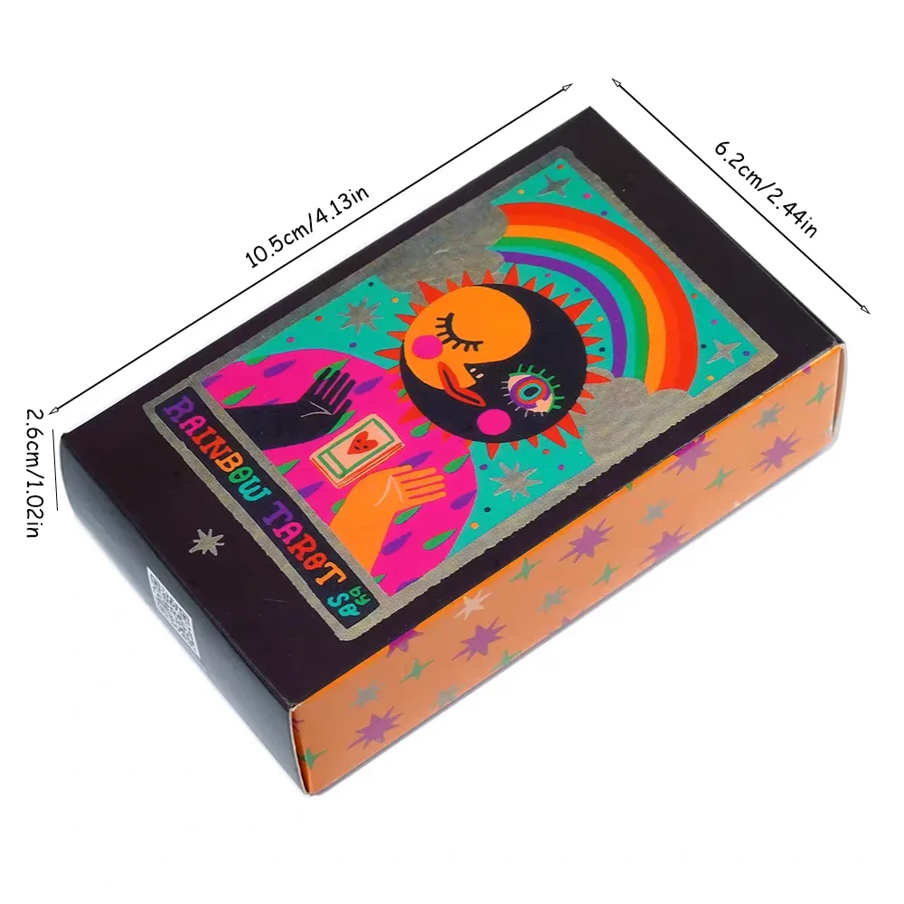 78pcs Cards/Deck Rainbow Tarot, Party Tarot Cards Game for Beginners Insightful Lesson Card Deck for Love, Life Spiritual Guide