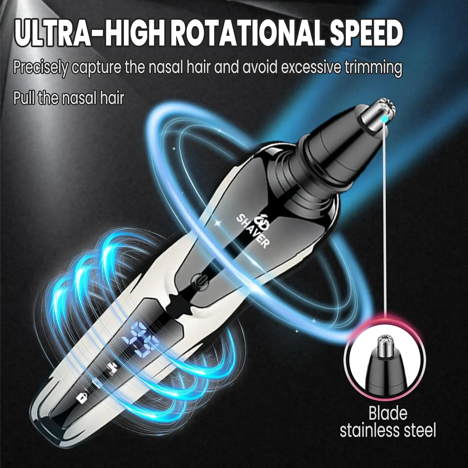 Rechargeable Electric Shaver for Men All in One Trimmer Set with Nose Trimmer Sideburns Trimmer Face Cleaning Brush image 5
