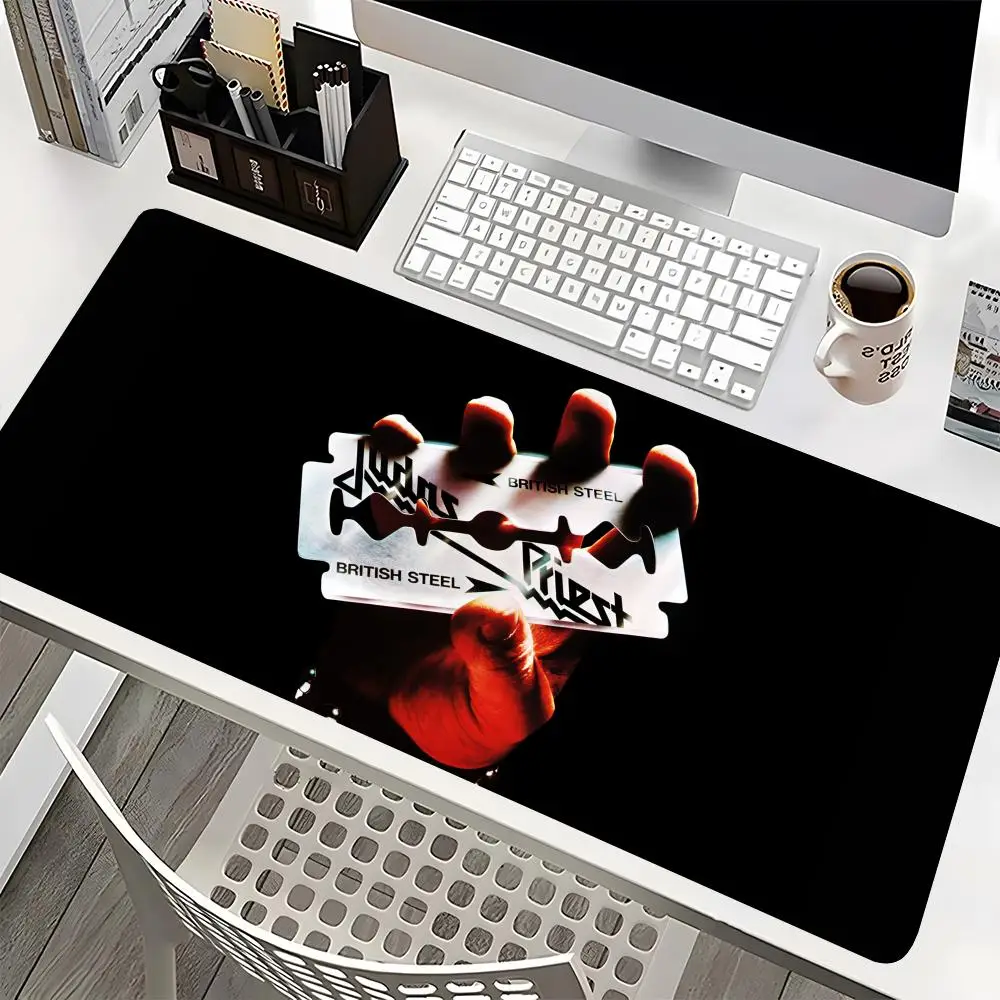 Rock Band Judas Priest Mouse Pad Large Accessories 900x400mm Brave Desk Mats Carpet Anti-slip Laptop Soft Mice