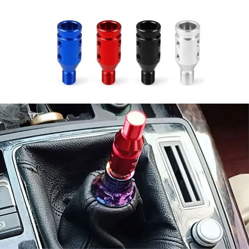 Universal Car Manual Gear Shift Knob Adapter Shift Knob Adapter M12x1.25 Thread Aluminum Alloy with Wrench Screws Hoses