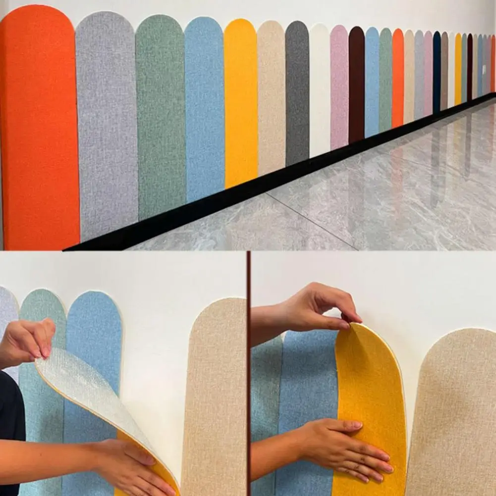 Wall Coverings Anti Collision Wall Padding for Kids Playroom Self-adhesive Upholstered Headboard Panels Protective Peel Stick