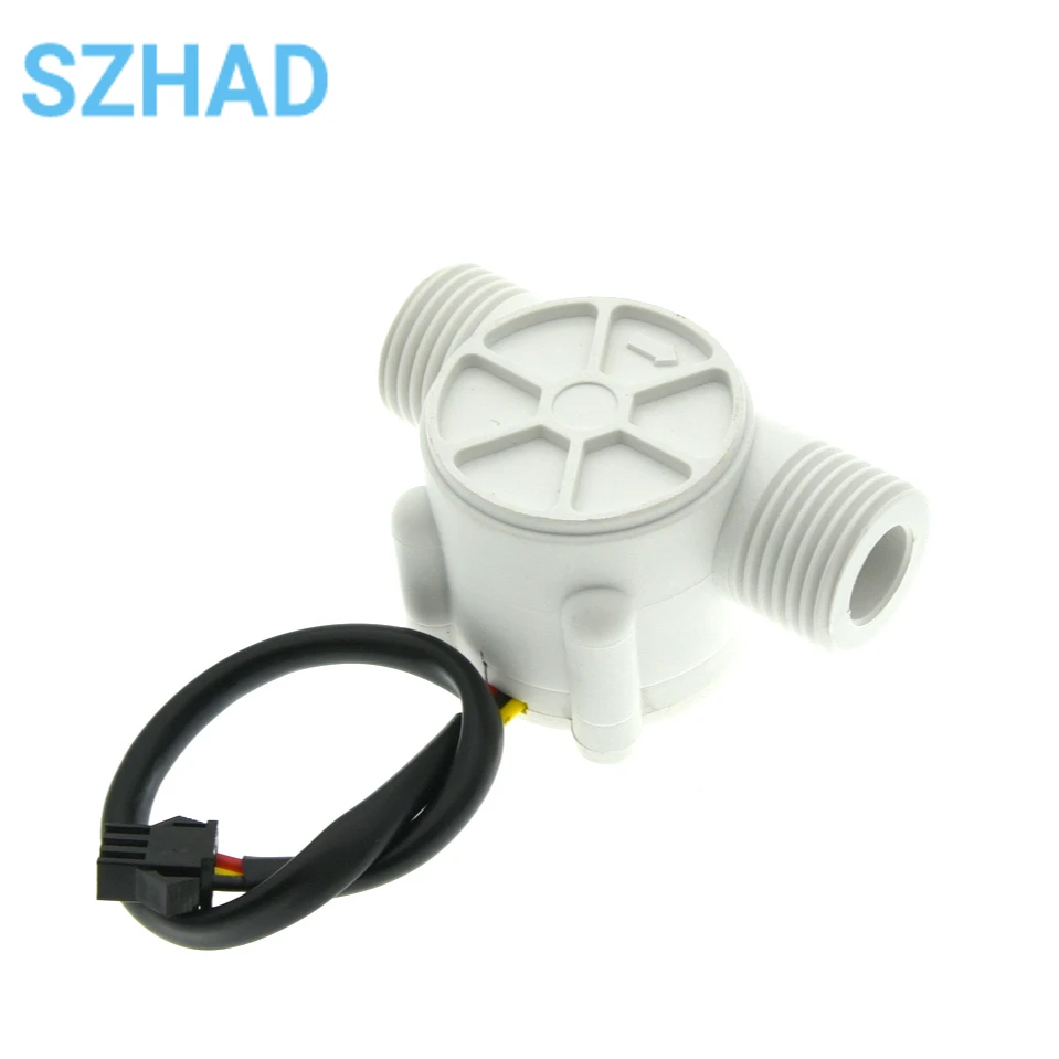 Water Flow Sensor 1-30L/min Hall Flowmeter Sensor Control Liquid Flowmeter Measure Instrument 2.0MPa YF-S201 for Arduino