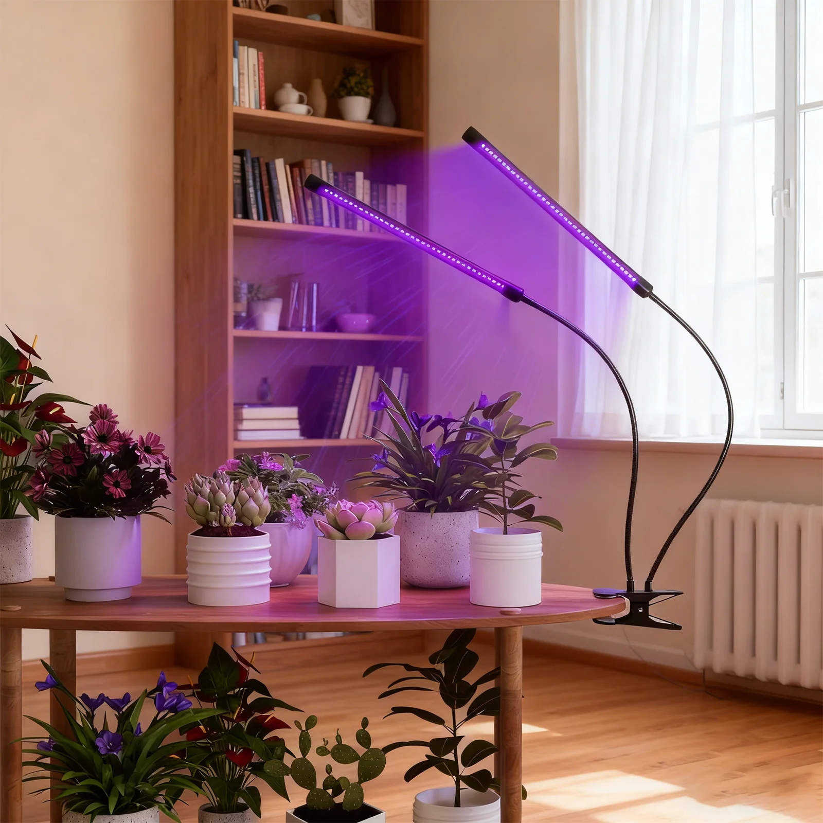

LED Grow Light, Full Spectrum Clip Plant Growing Lamp with Red Blue LEDs for Indoor Plants, Seed Starting, 10-Level Dimmable