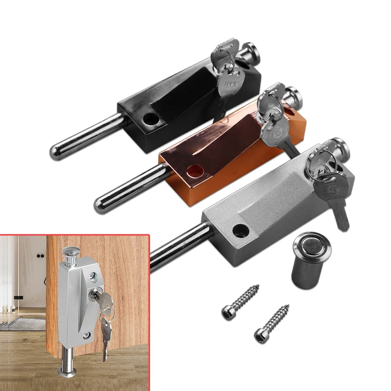 

1PCS Revolving Door Spring Latch Lock Waterproof Easy to Use Sturdy Hardware Spring Lock for Commercial Use Shop Toilet Bathroom