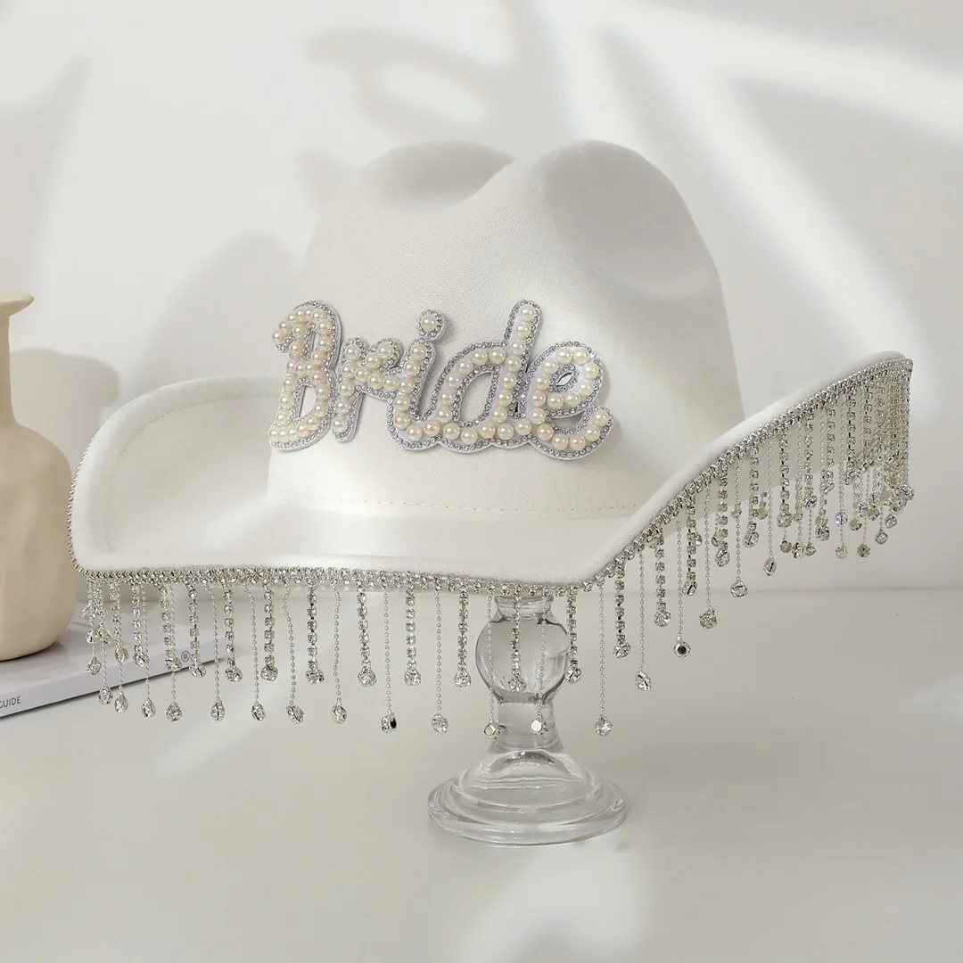 HongLuan Costume Hat Adult, Cowboy Hats Rhinestone for Woman, Cowboy Cosplay Female Accessories & Cowgirl Cap